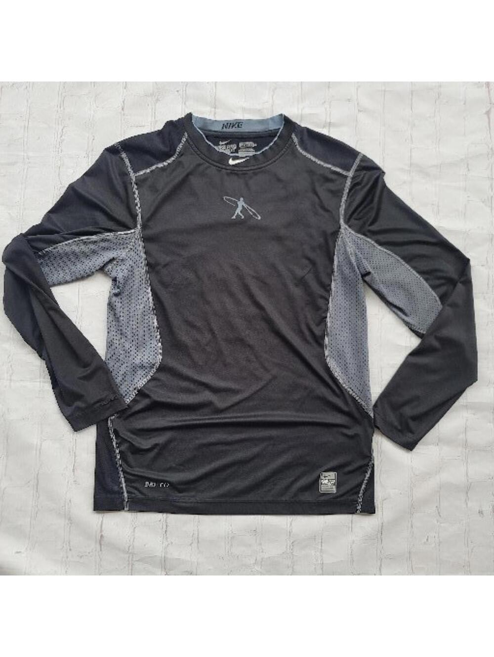 NIKE PRO COMBAT Ken Griffey Jr Swingman Baseball Shirt Gray Dri-Fit Base Layer S